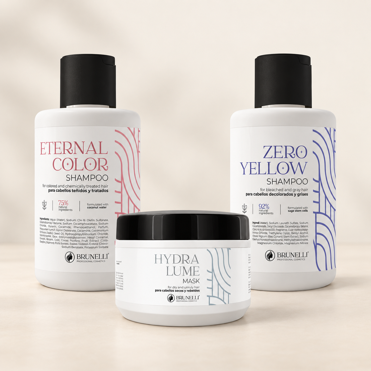 Pack Descubrimiento Brunelli con Eternal Color, Zero Yellow y Hydralume